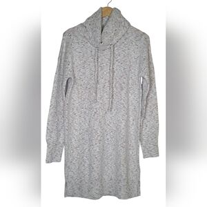 Hem And Thread Cowl Neck Knit Dress Speckled Multicolor Strethy Women's Sz Small